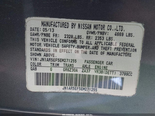 Nissan 2014 2014 JN1AR5EF5EM271255 Image 9