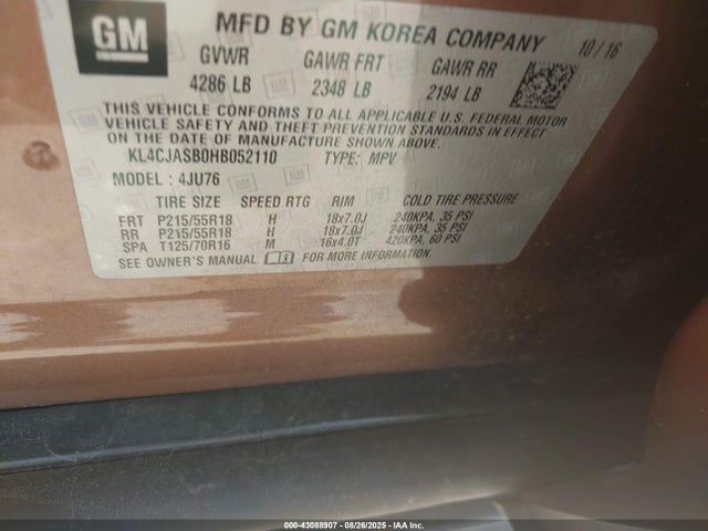 Buick Encore Preferred 2017 KL4CJASB0HB052110 Image 9