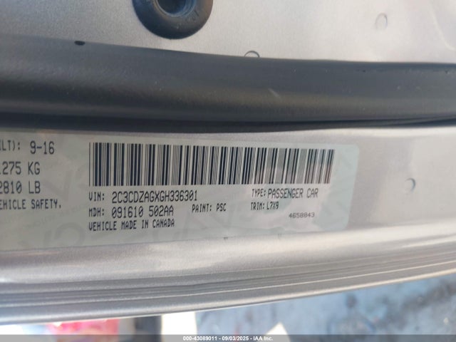 2C3CDZAGXGH336301 Dodge 2016