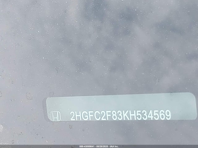 Honda k20c2 2019 2HGFC2F83KH534569 Image 9