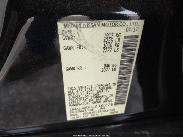 Nissan 2017 2017 1N4AL3APXHC236776 Image 9