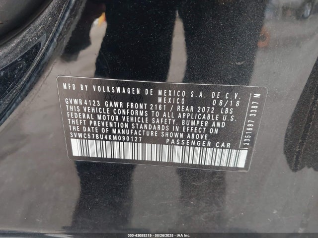 Volkswagen 1.4 tsi 2019 3VWC57BU4KM090127 Image 9