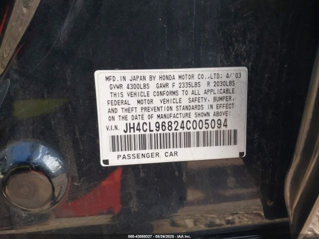 2004 ACURA TSX JH4CL96824C005094 Photo 8