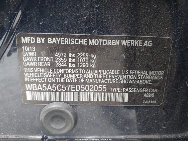 WBA5A5C57ED502055 BMW 2014