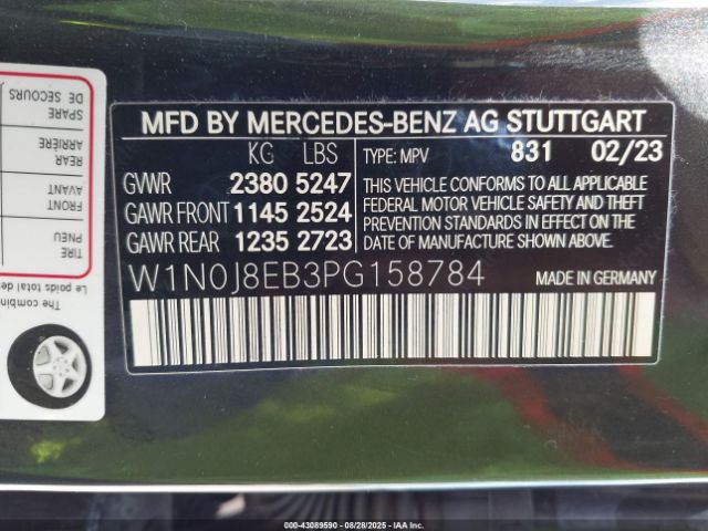 2023 MERCEDES-BENZ GLC 300 W1N0J8EB3PG158784 Photo 8