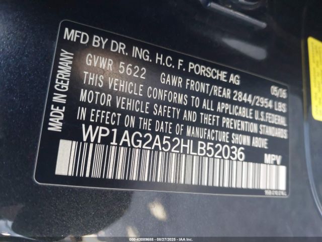 2017 PORSCHE MACAN WP1AG2A52HLB52036 Photo 8