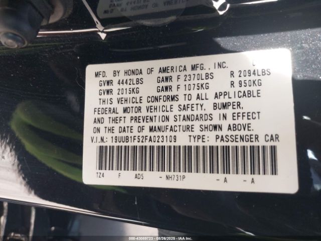 2015 ACURA TLX 19UUB1F52FA023109 Photo 8