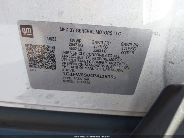 1G1FW6S04P4118055 Chevrolet 2023