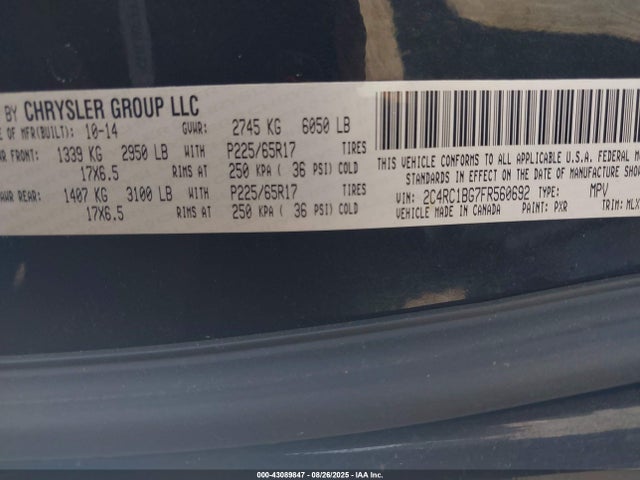 2C4RC1BG7FR560692 Chrysler Town and Country
