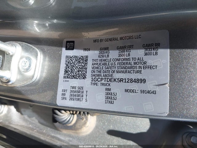 1GCPTDEK5R1284899 Chevrolet l3b