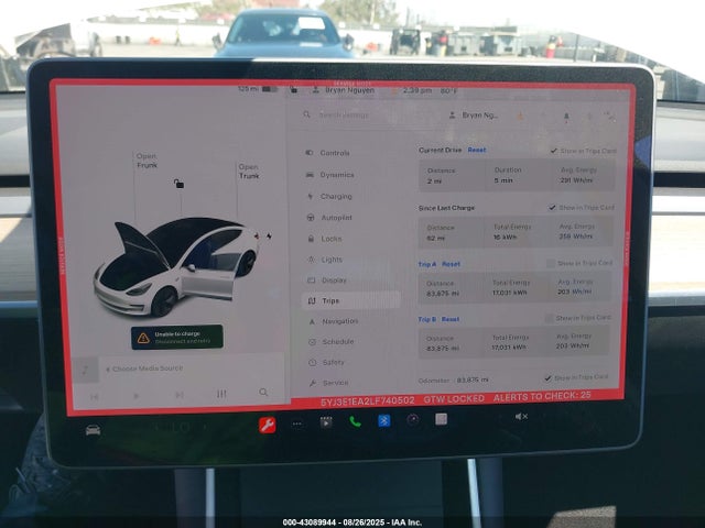 5YJ3E1EA2LF740502 Tesla MODEL 3