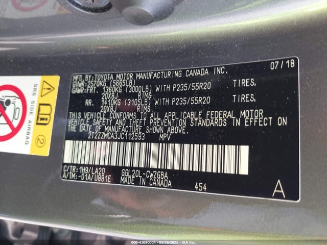 Lexus 2gr-fks 2018 2T2ZZMCA3JC112593 Image 9