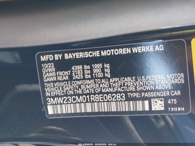 3MW23CM01R8E06283 BMW 230I