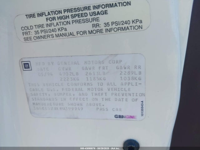 1994 CADILLAC DEVILLE 1G6KD52BXRU299949 Photo 8