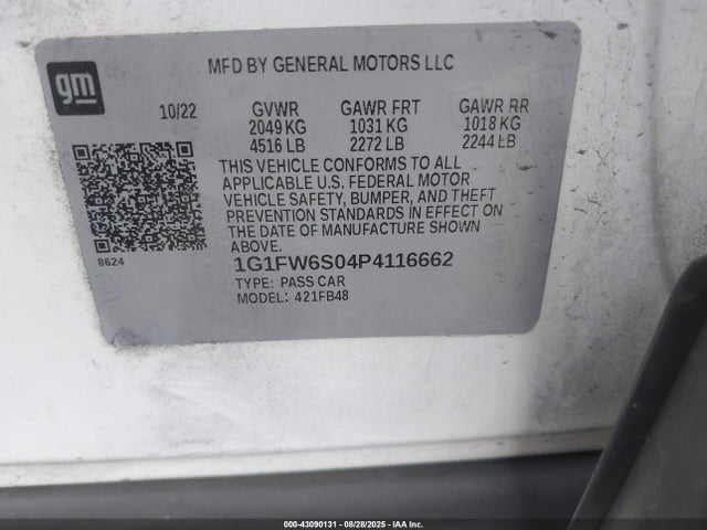 1G1FW6S04P4116662 Chevrolet 2023