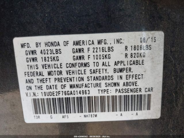 2016 ACURA ILX 19UDE2F76GA014963 Photo 8