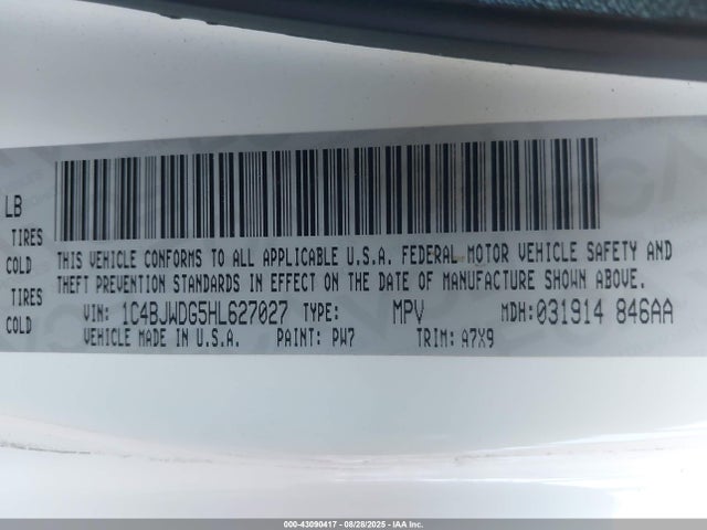 1C4BJWDG5HL627027 Jeep 2017