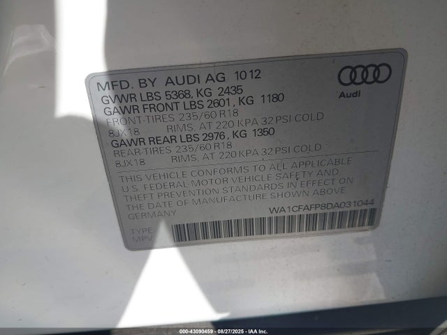 2013 AUDI Q5 WA1CFAFP8DA031044 Photo 8