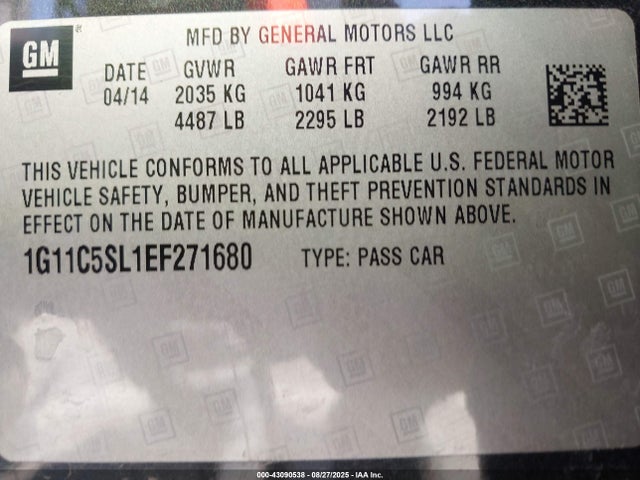 1G11C5SL1EF271680 Chevrolet lkw