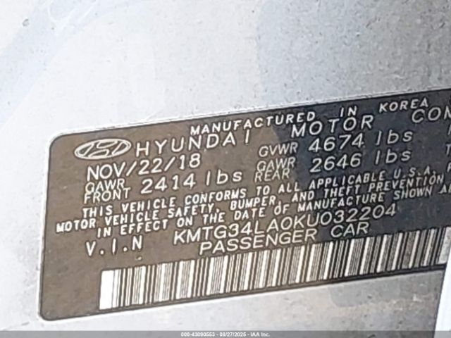 2019 GENESIS G70 KMTG34LA0KU032204 Photo 8