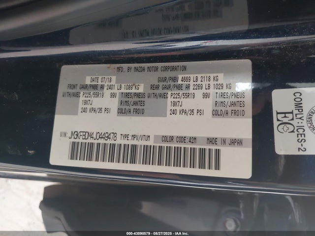 Mazda py cylinder deactivation 2018 JM3KFBDM4J0449478 Image 9