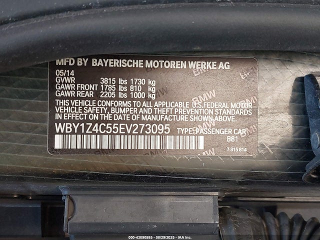 WBY1Z4C55EV273095 BMW I3
