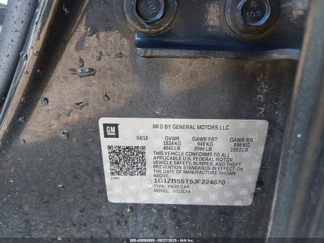 1G1ZB5ST5JF224670 Chevrolet Malibu 1ls