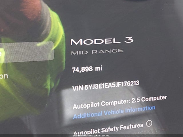 2018 TESLA MODEL 3 5YJ3E1EA5JF176213 Photo 6