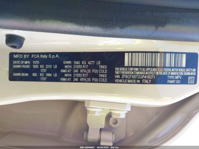 2016 FIAT 500X ZFBCFXBT2GP419371 Photo 8