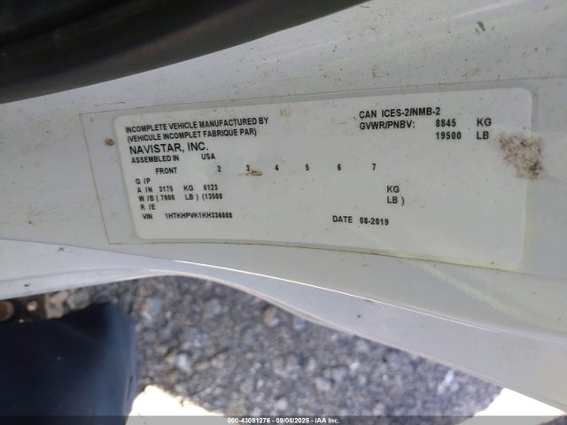 1HTKHPVK1KH336008 Chevrolet Gm515