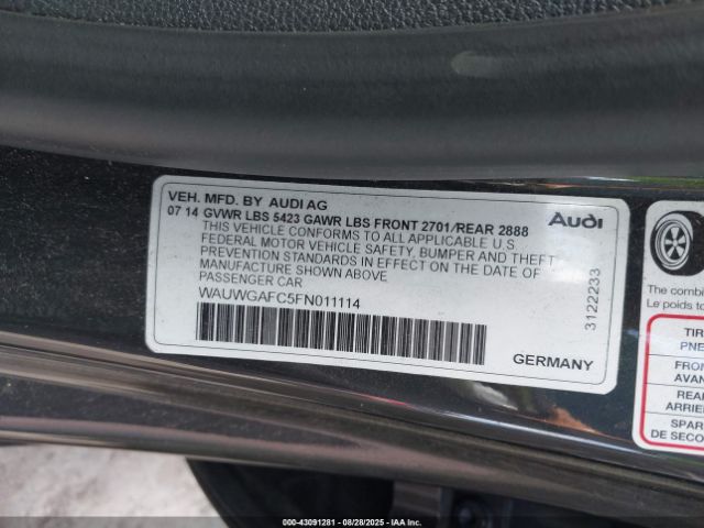 2015 AUDI A7 WAUWGAFC5FN011114 Photo 8