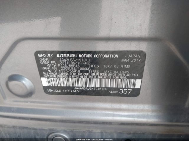 2017 MITSUBISHI OUTLANDER SPORT JA4AR3AU5HZ045126 Photo 8