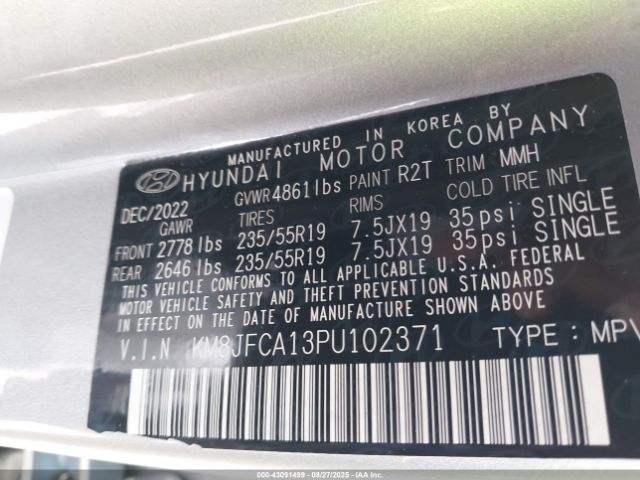 2023 HYUNDAI TUCSON HYBRID KM8JFCA13PU102371 Photo 8