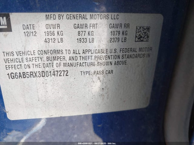 2013 CADILLAC ATS 1G6AB5RX3D0147272 Photo 8