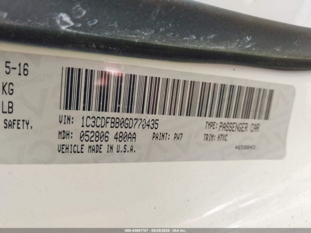 2016 DODGE DART 1C3CDFBB0GD770435 Photo 8