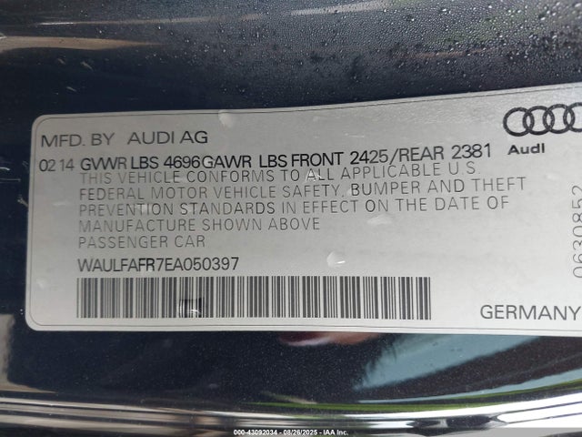 2014 AUDI A5 WAULFAFR7EA050397 Photo 8