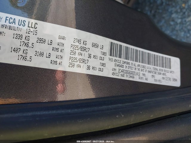 Dodge Grand Caravan 2016 2C4RDGBG6GR251412 Image 9