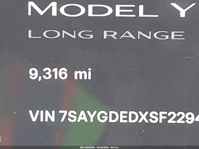 7SAYGDEDXSF229455 Tesla 2025