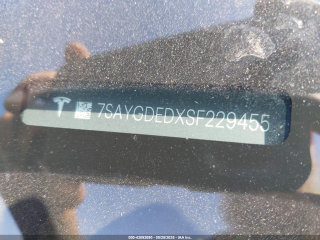 7SAYGDEDXSF229455 Tesla 2025