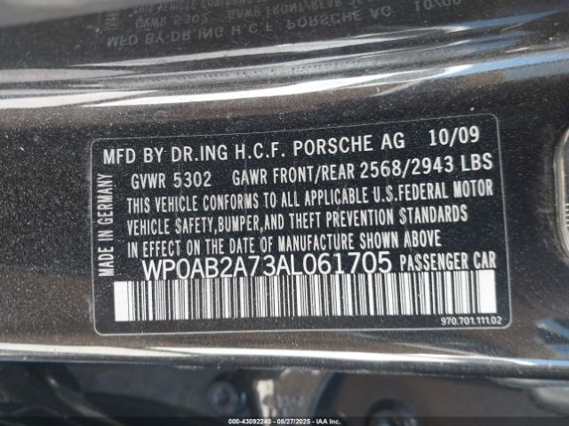 2010 PORSCHE PANAMERA WP0AB2A73AL061705 Photo 8