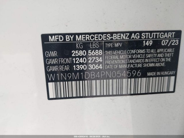 2023 MERCEDES-BENZ EQB 350 SUV W1N9M1DB4PN054596 Photo 8