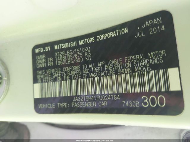 2014 MITSUBISHI I-MIEV JA3215H41EU024784 Photo 8