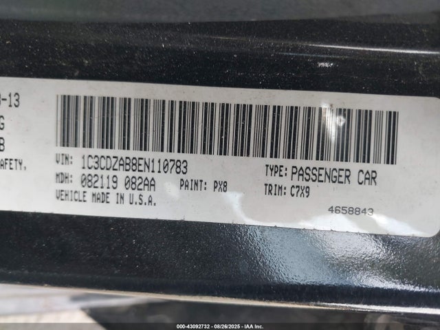 Dodge Avenger 2014 1C3CDZAB8EN110783 Image 9