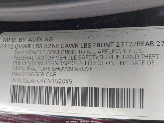 2012 AUDI A6 WAUGGAFC4CN152045 Photo 8