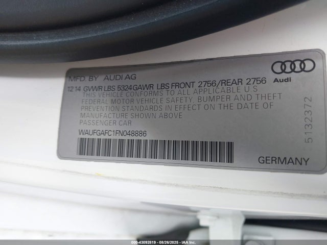 2015 AUDI A6 WAUFGAFC1FN048886 Photo 8