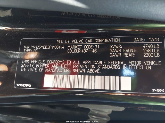 YV126MEB3F1186414 Volvo b4204t12