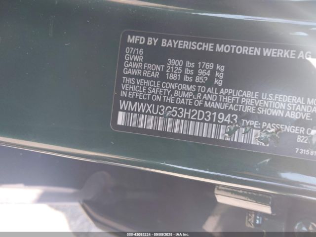 2017 MINI HARDTOP WMWXU3C53H2D31943 Photo 8