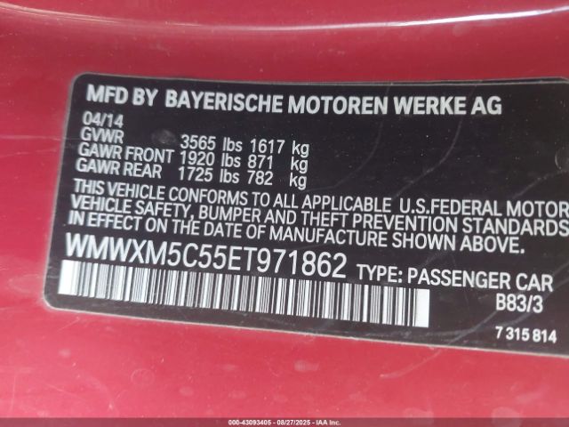 2014 MINI HARDTOP WMWXM5C55ET971862 Photo 8