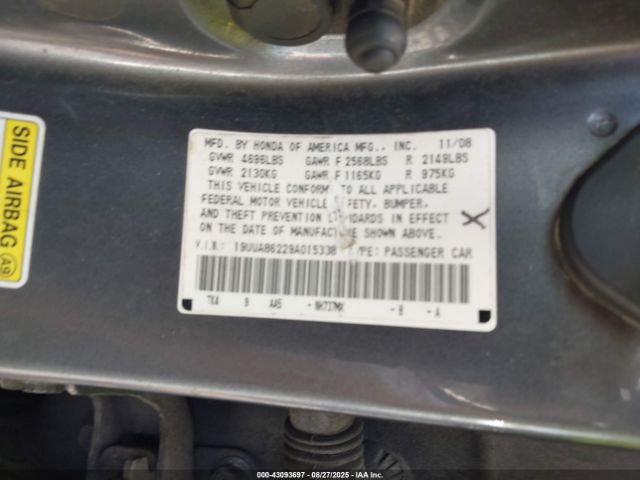 2009 ACURA TL 19UUA86229A015338 Photo 8
