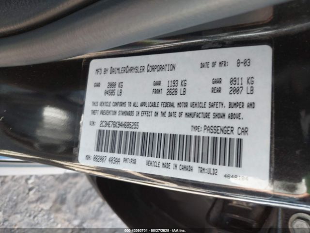 2004 CHRYSLER 300M 2C3HE76K94H685255 Photo 8